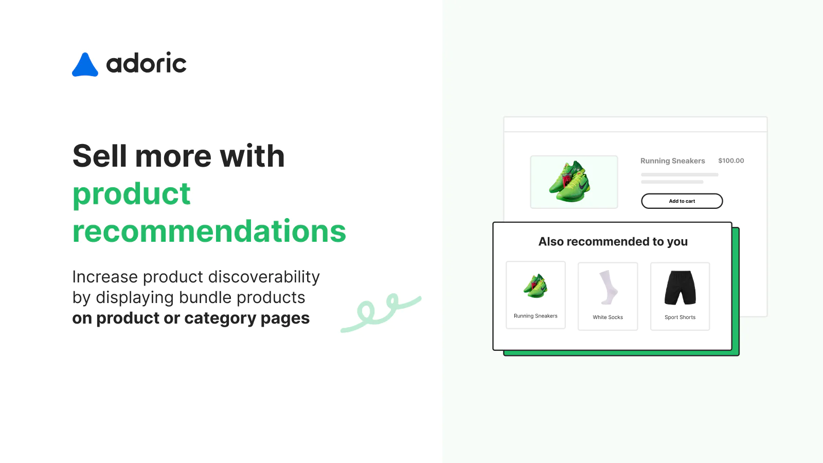 Adoriс: Upsell & Email Pop Ups Adoriс: Upsell & Email Pop Ups increase product discoverability by displaying bundle products on product or category pages