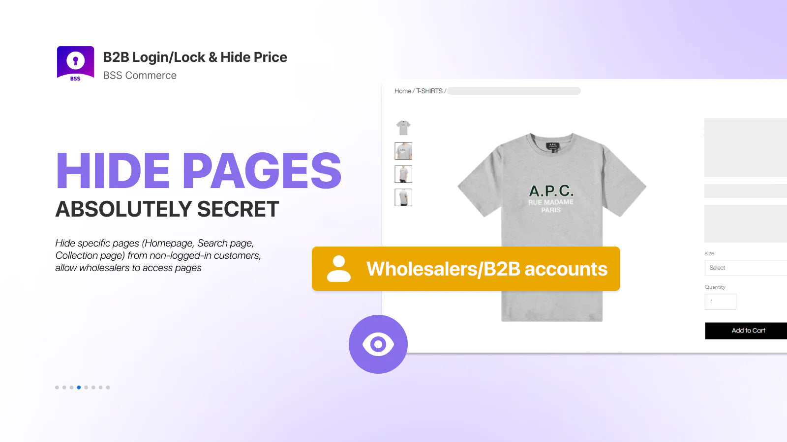 B2B Login/Lock & Hide Price for wholesalers and B2B accounts