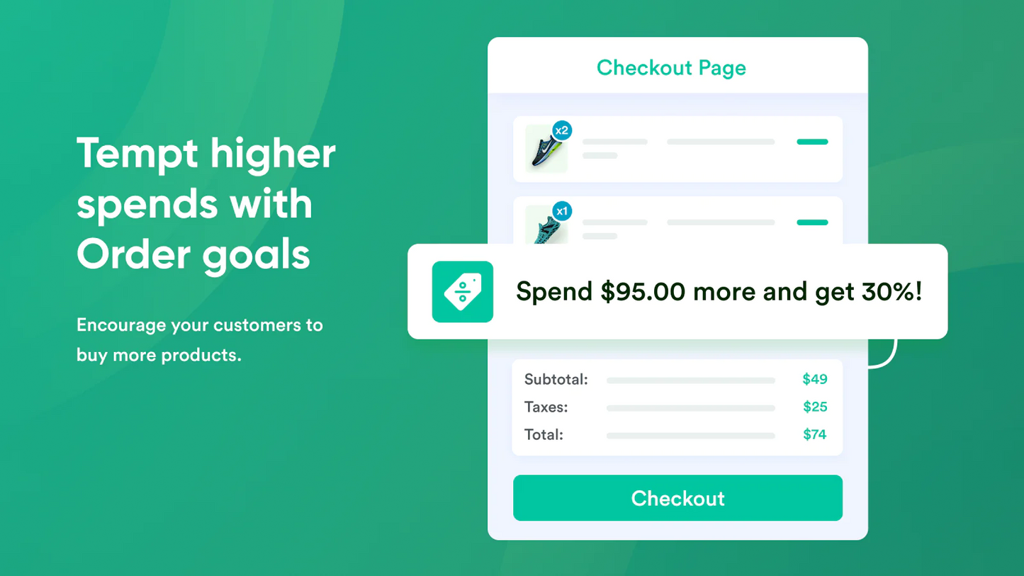 the image shows that you can encourage your customers to buy more products