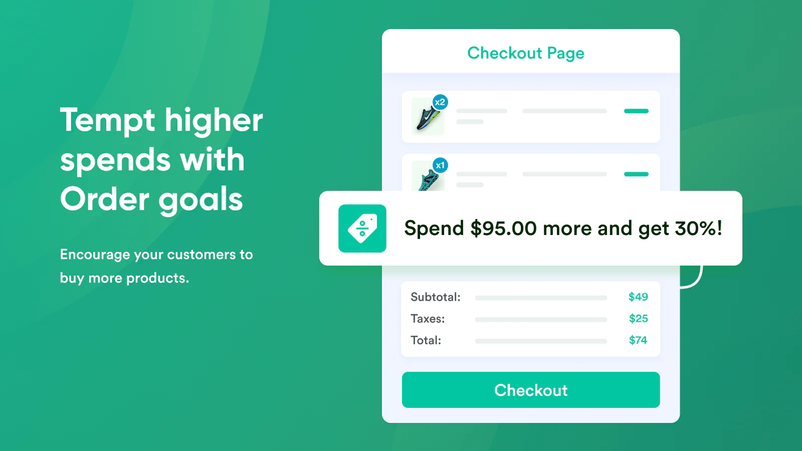 the image shows that you can encourage your customers to buy more products