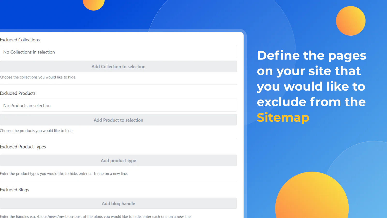MAPIFY Sitemap Generator you can define the pages on your site that you would like to exclude from the Sitemap