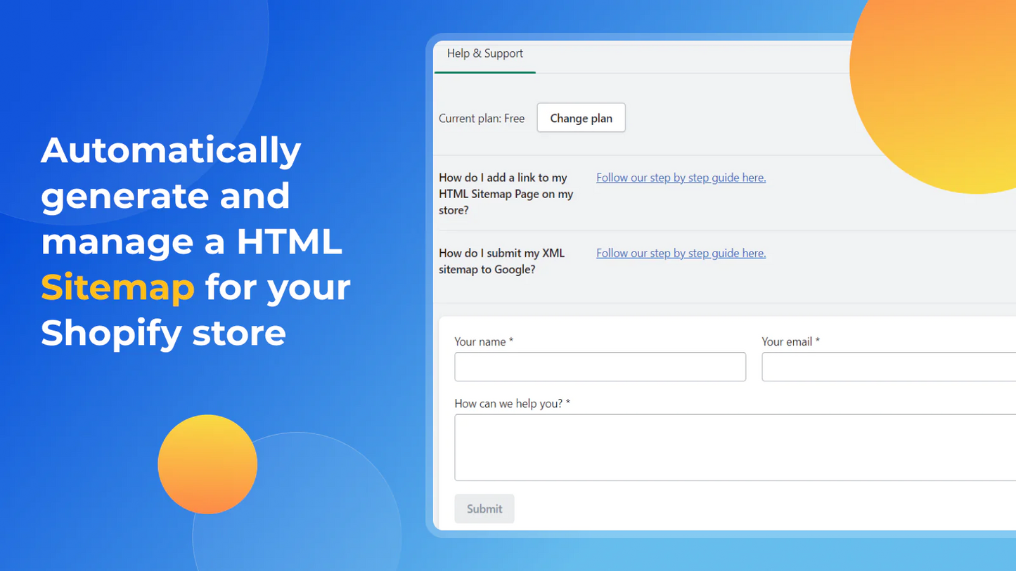 MAPIFY Sitemap Generator automatically generateand manage an HTML Sitemap for your Shopify store