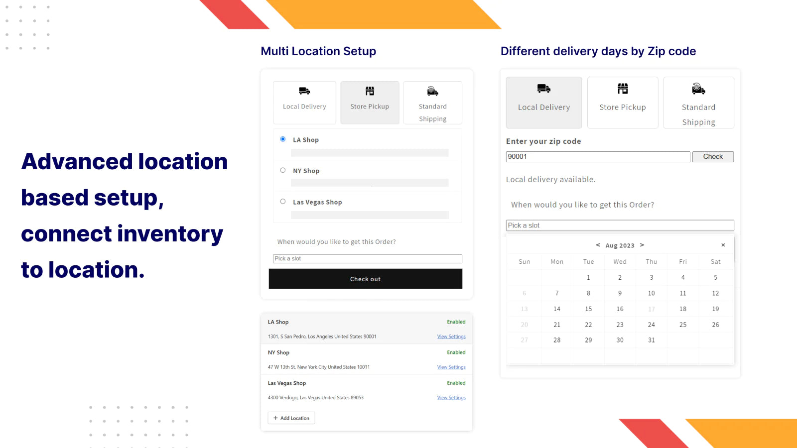 Pickup Delivery Date —Pickeasy advanced location based setup