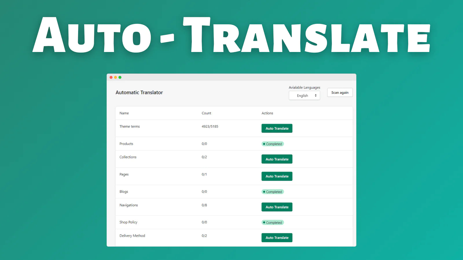 RTL Master automatic translate option
