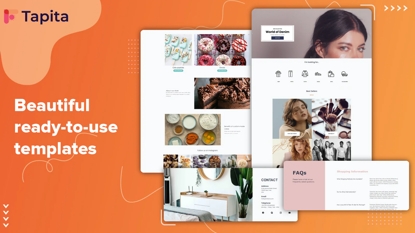 Tapita Landing Page Builder ready-to-use templates