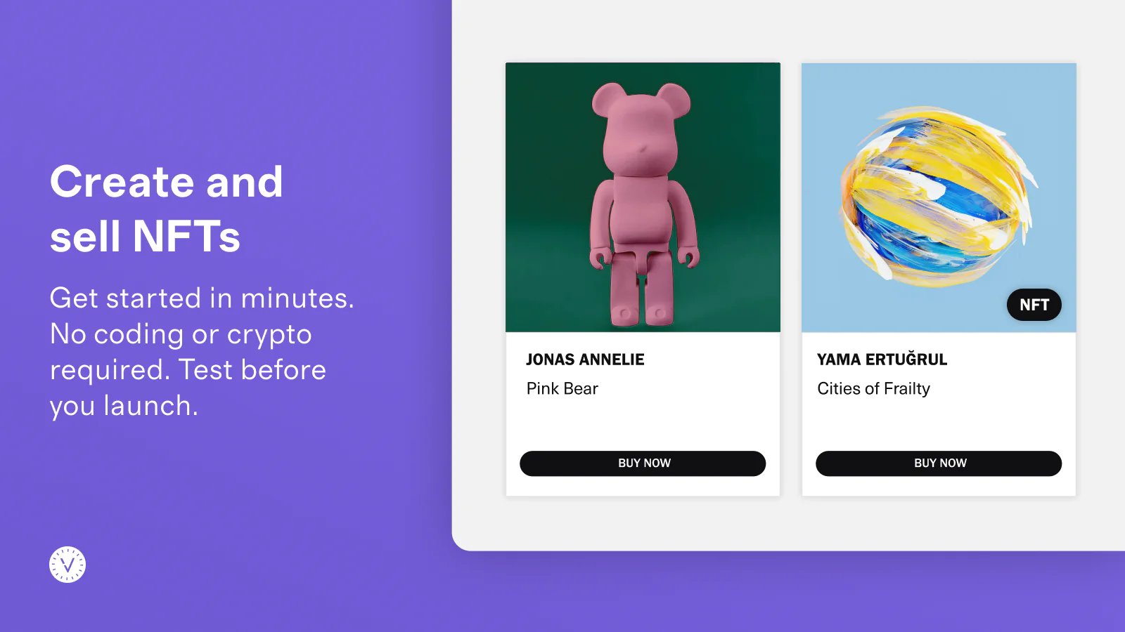 The image shows that you can create and sell nfts