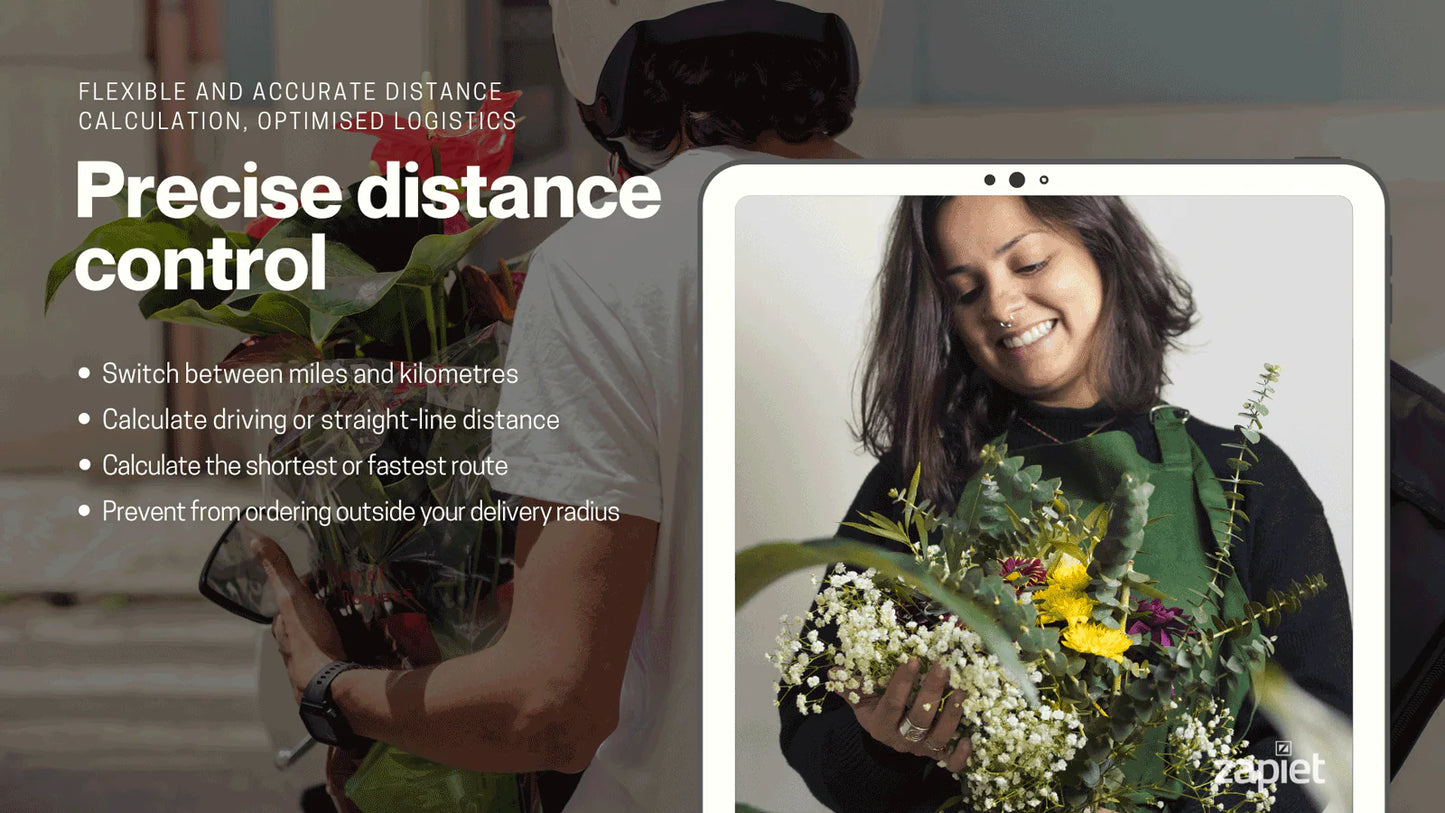 Zapiet - Rates by Distance precise distance control and optimized logistics