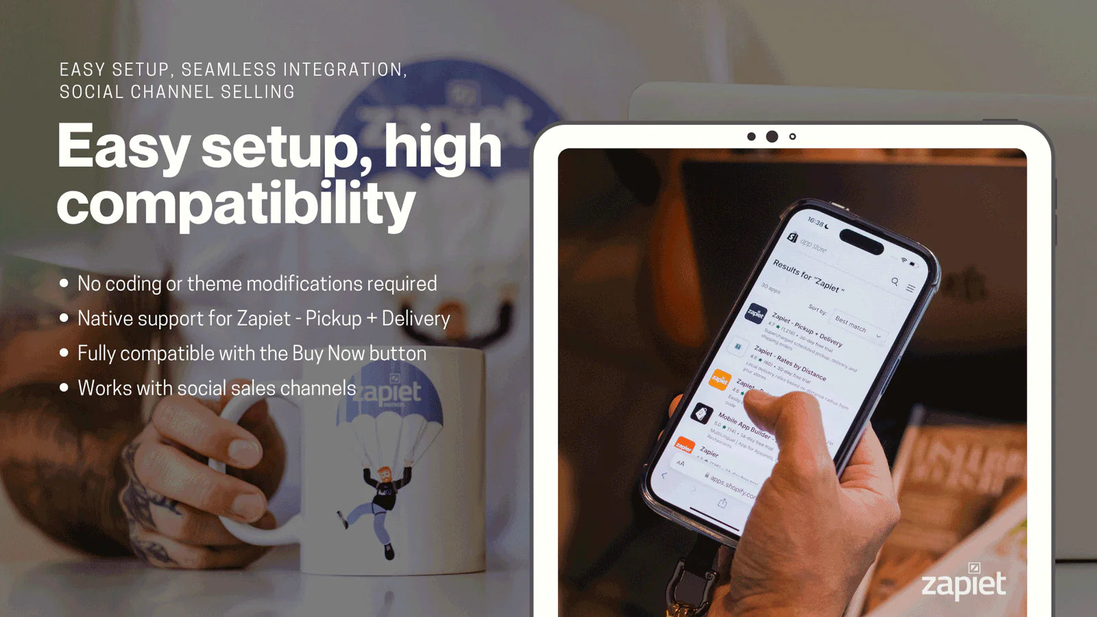 Zapiet - Rates by Distance works with social sales channels