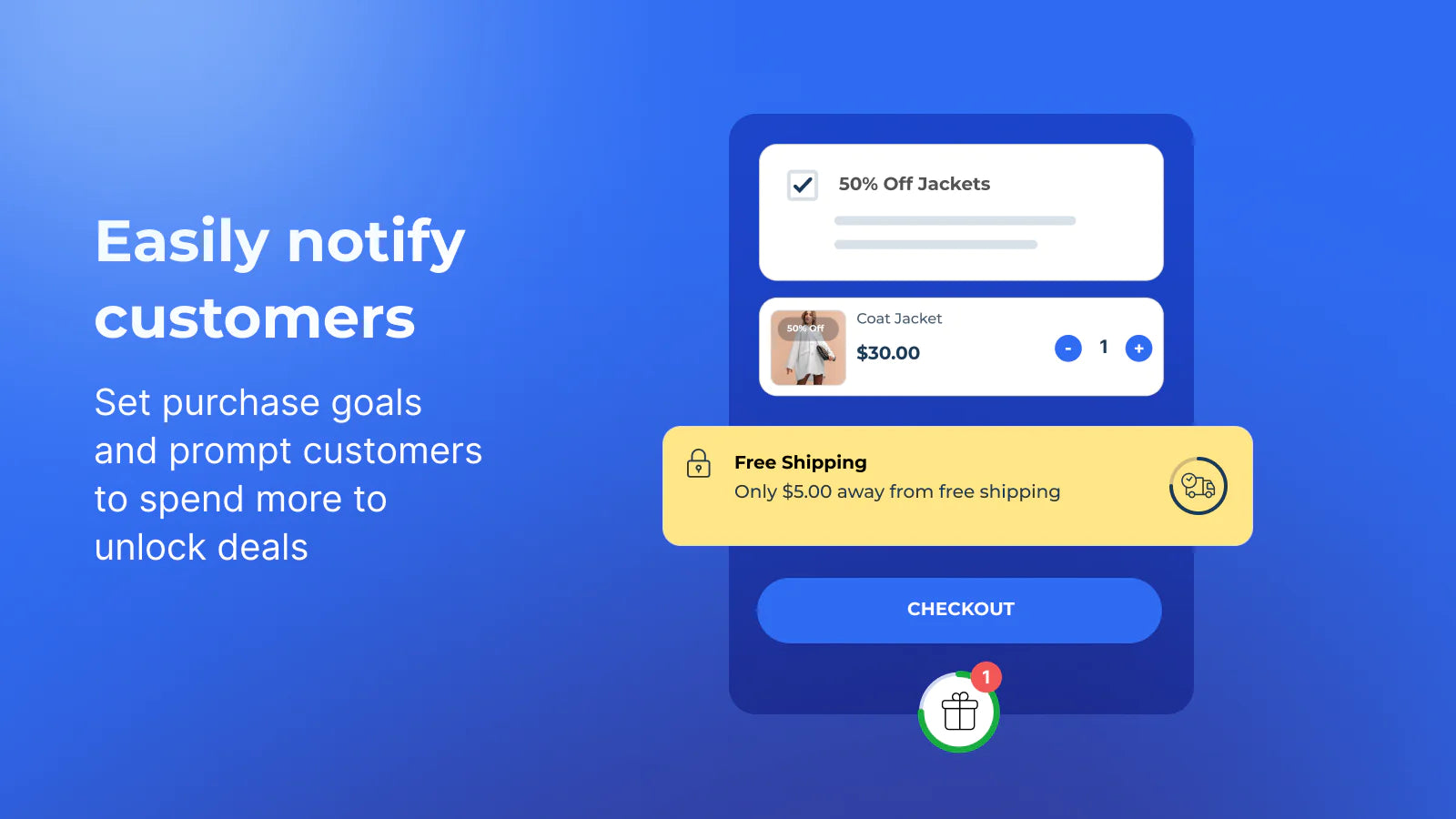 manage create discounts free gifts BOGO tiered