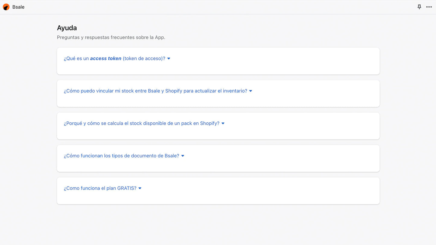 comunicación plataformas vender app Bsale  aprobada Shopify sincroniza stock Shopify Bsale