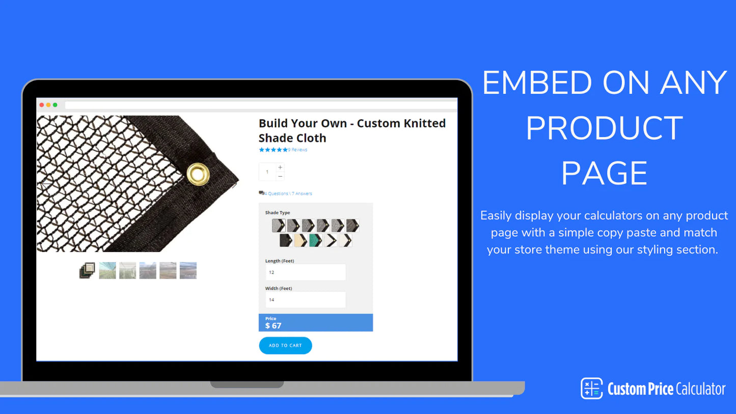Custom Price Calculator intuitive formula builder custom product options price calculated no coding
