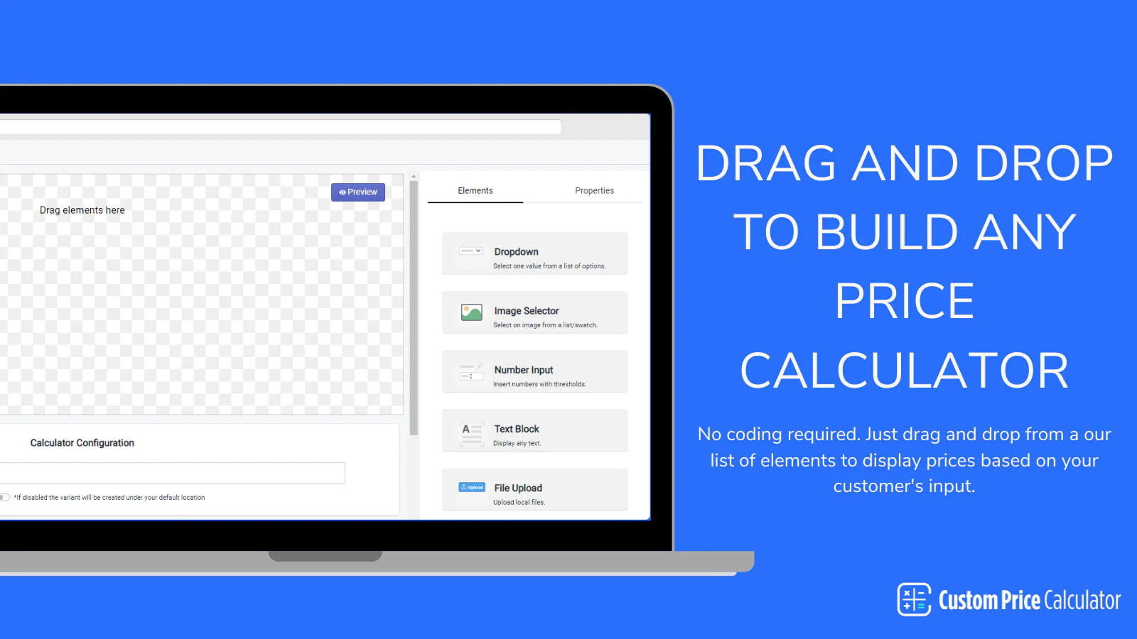 variants size color material measurements multiple input types product options price cart sell