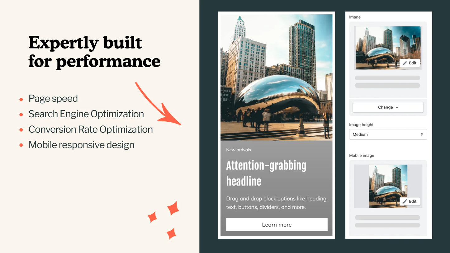 fraction price customizations size fonts colors animation mobile settings not slow down store built