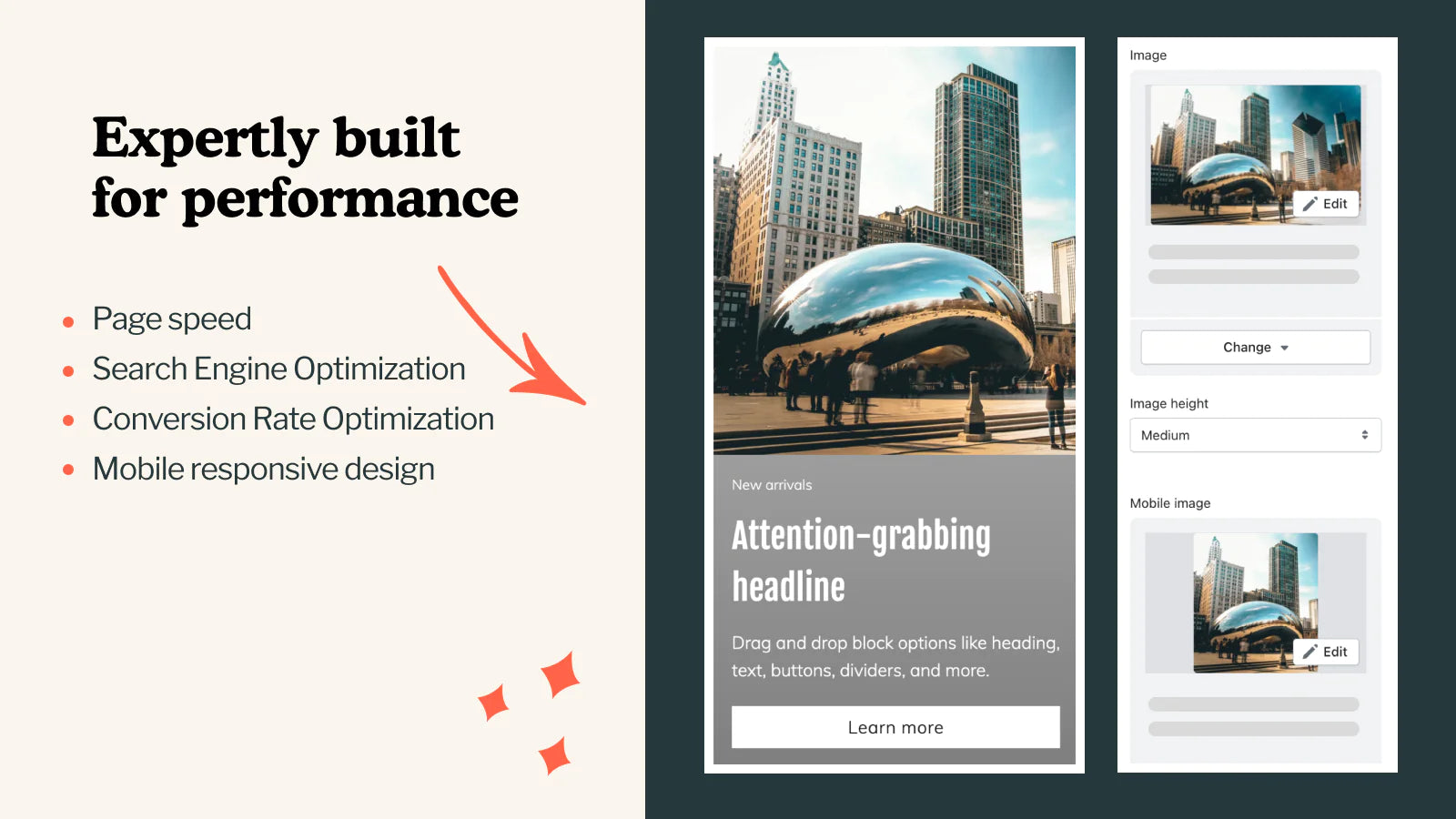 fraction price customizations size fonts colors animation mobile settings not slow down store built
