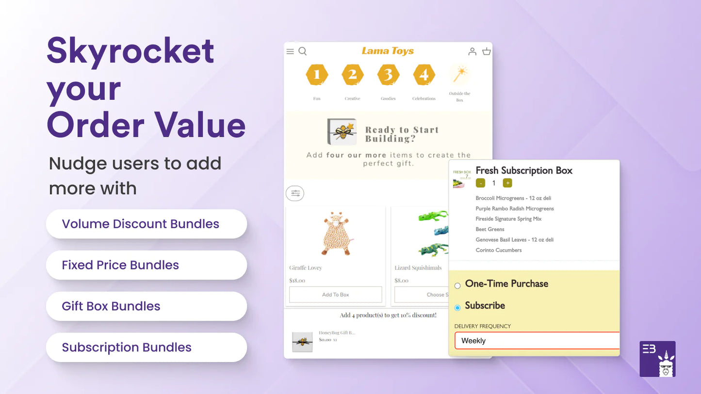 Bundles Mix-and-match Bundles boost AOV Custom Bundles mix match items build box products Tiered
