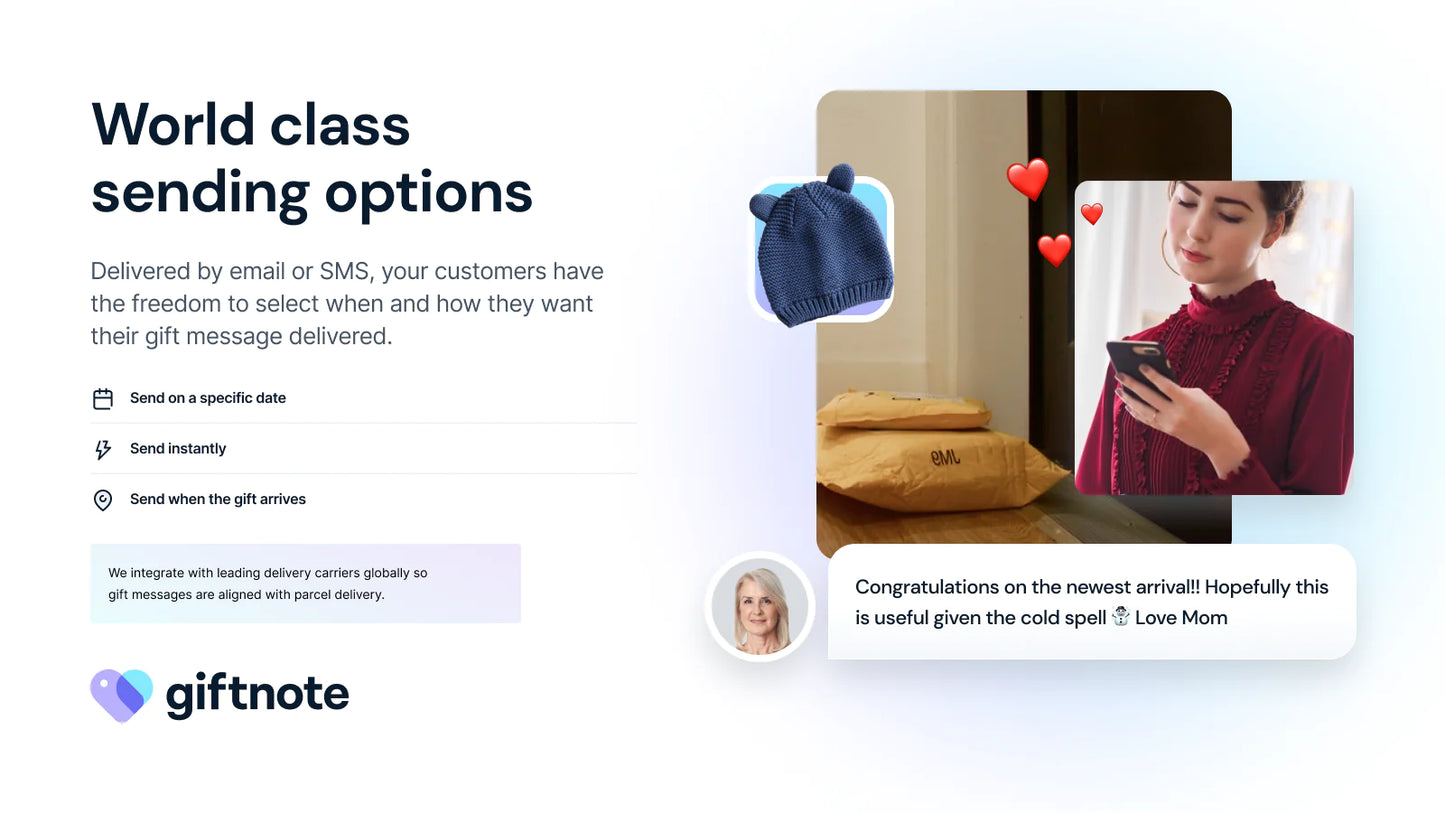 store custom heartfelt messages recipient delivery