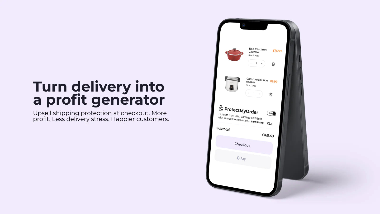 Upsell shipping protection ProtectMyOrder