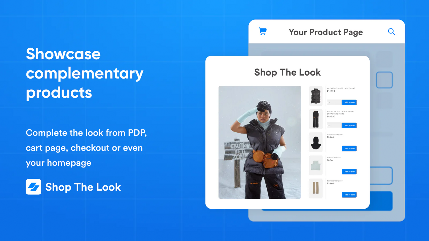 Showcase curated lookbooks product pages upsell customers complementary products