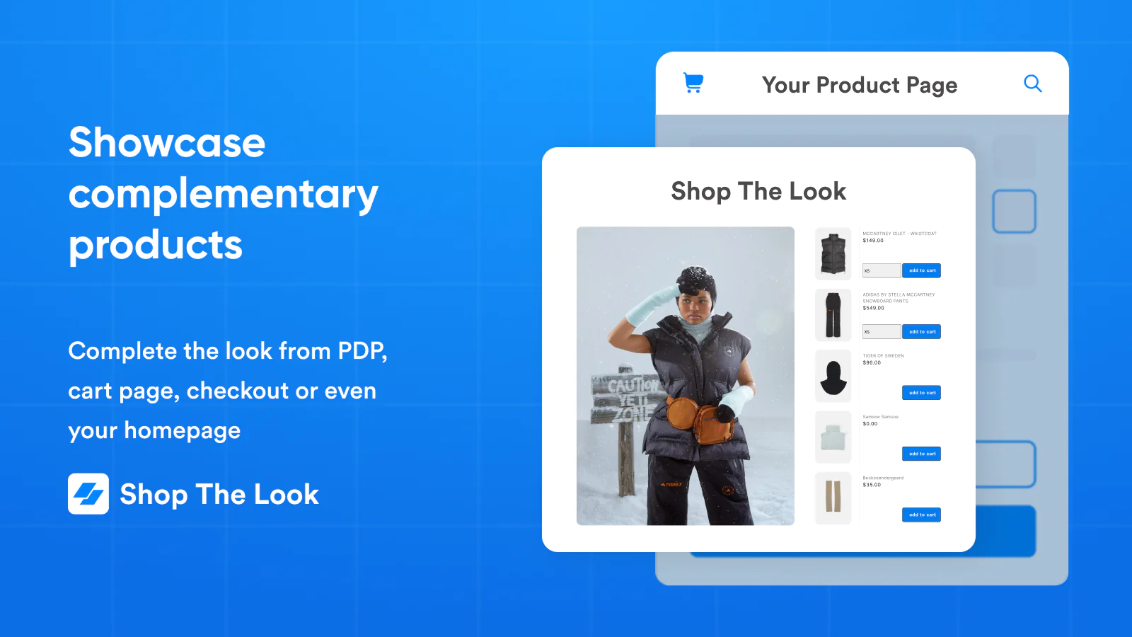 Showcase curated lookbooks product pages upsell customers complementary products