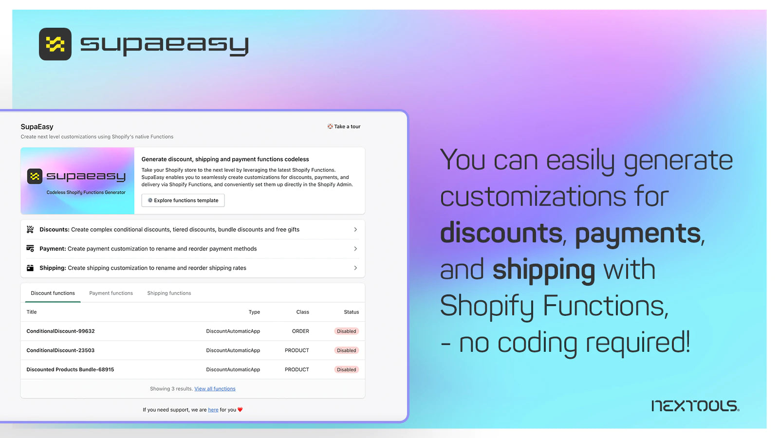 unctions Shopify Plus script editor advanced features customizations no coding generate