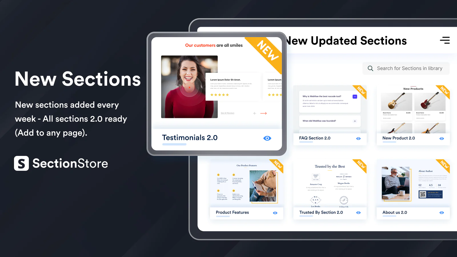 replace slow apps with section try section experiment new sections weekly sections