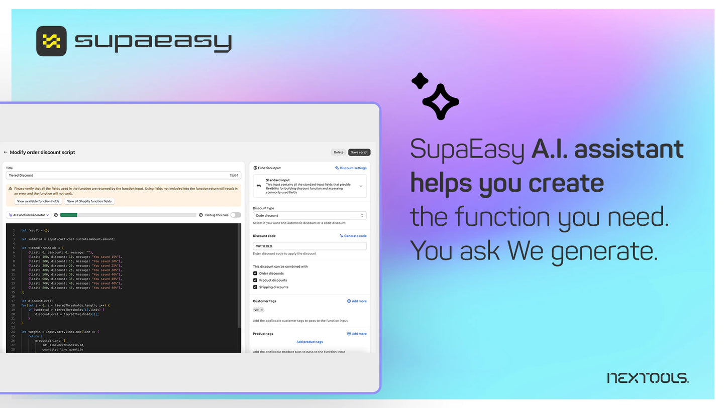 shipping payment validation AI assistant generate