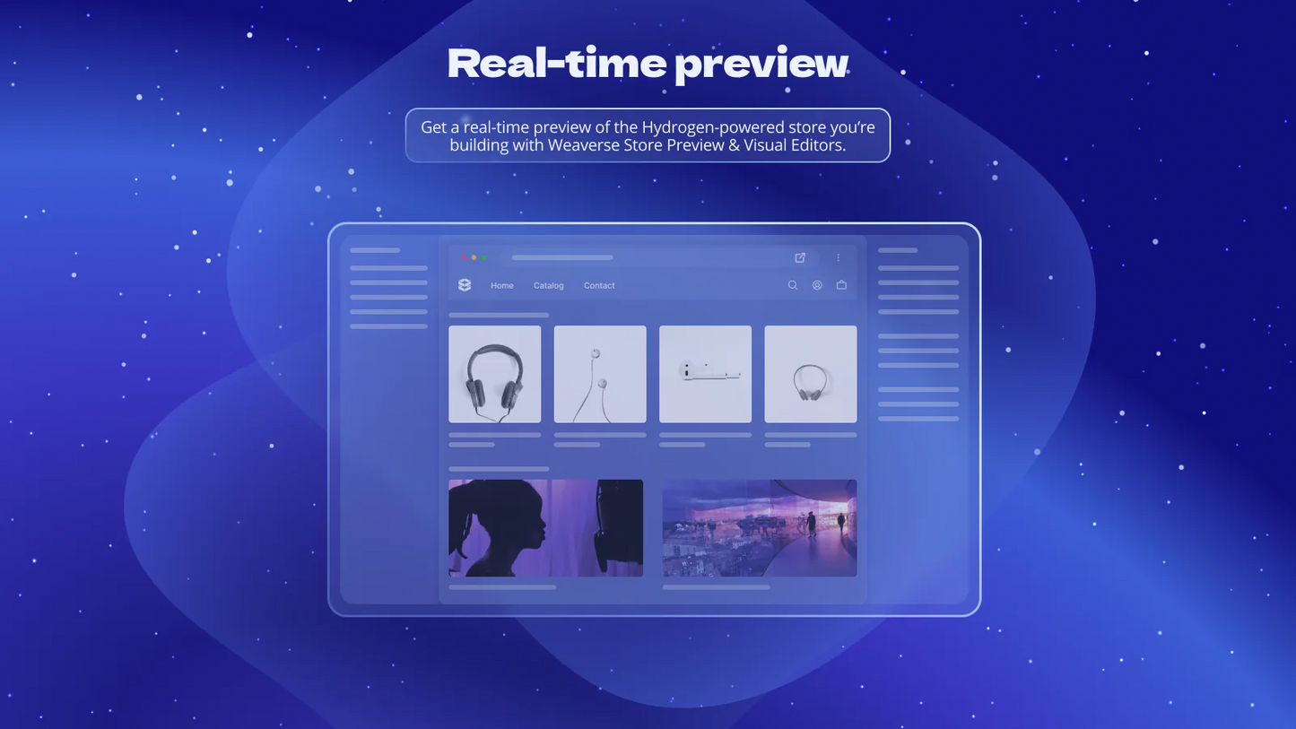 Weaverse Hydrogen SDKs customizable reusable themes non-technical merchants edit storefront