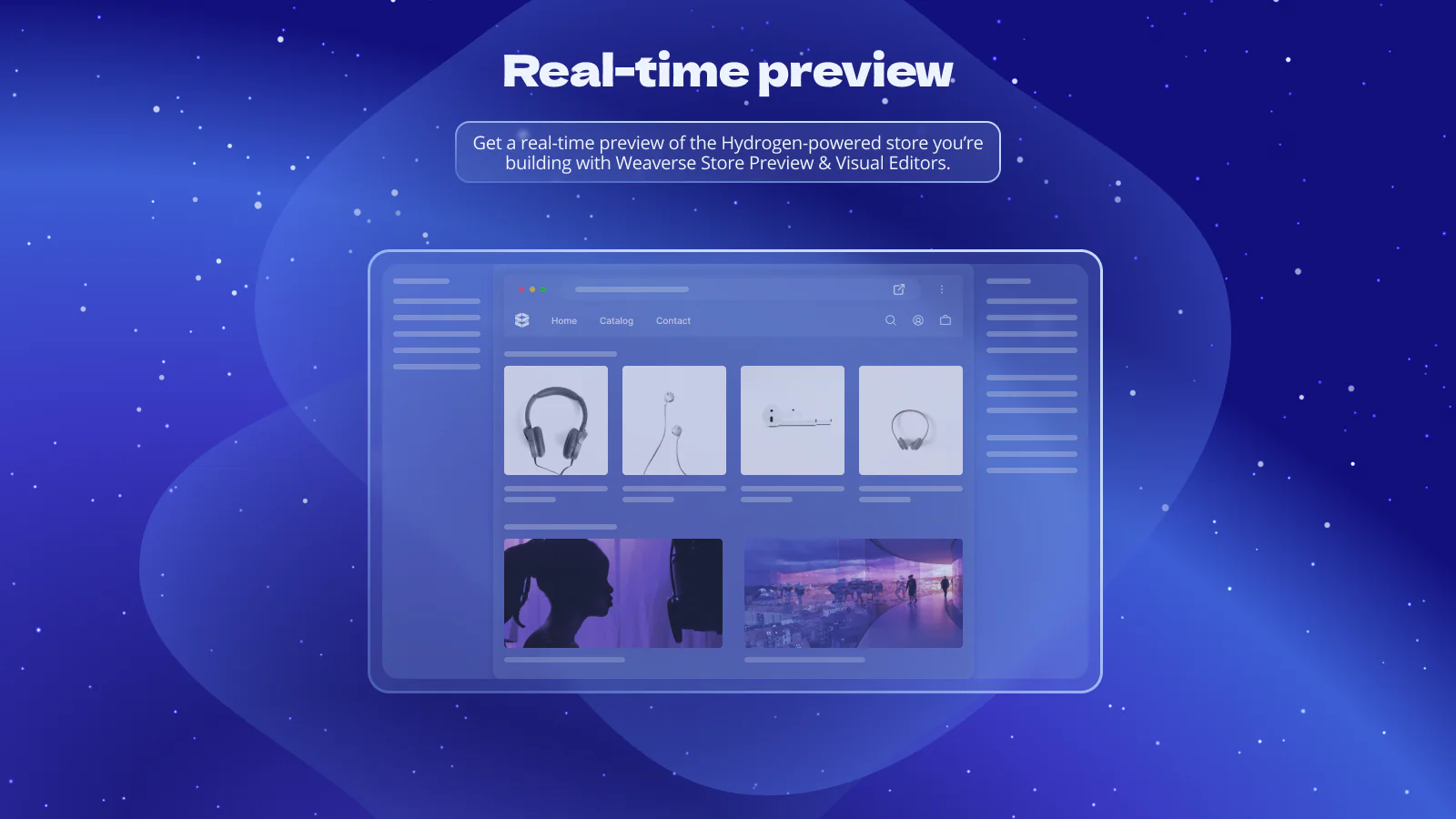 Weaverse Hydrogen SDKs customizable reusable themes non-technical merchants edit storefront