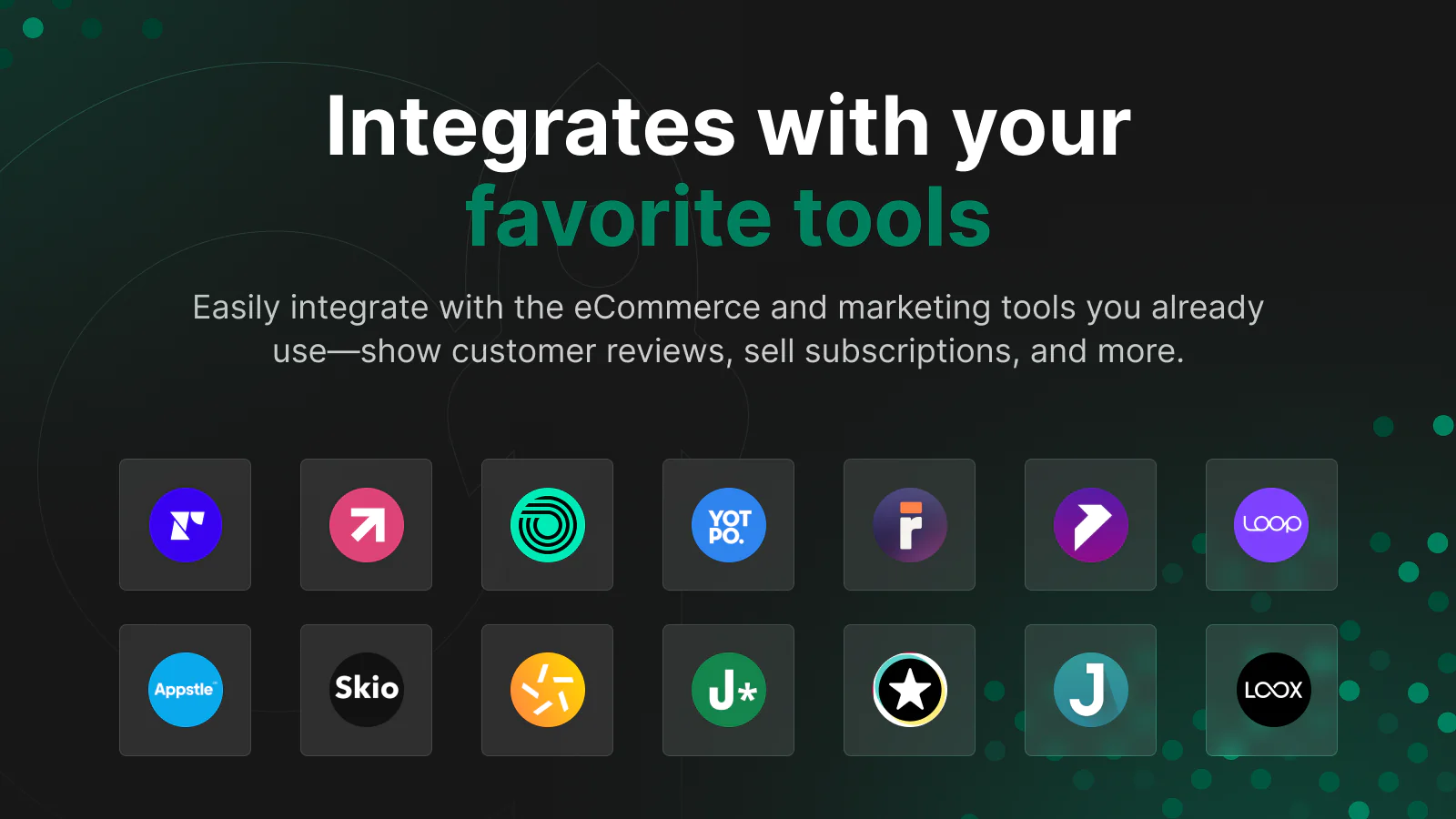 the image shows that this app can integrate with your favorite tools
