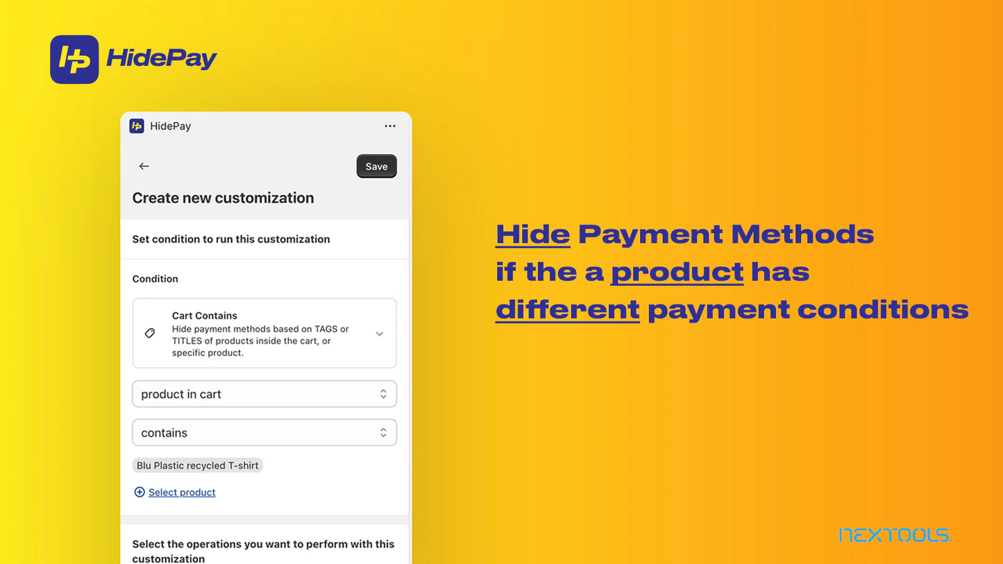 HidePay: Hide Payment Methods