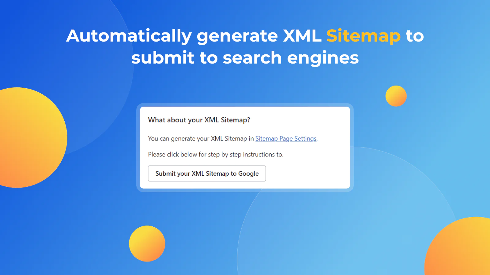 MAPIFY Sitemap Generator automatically generate XML Sitemap to submit to search engines