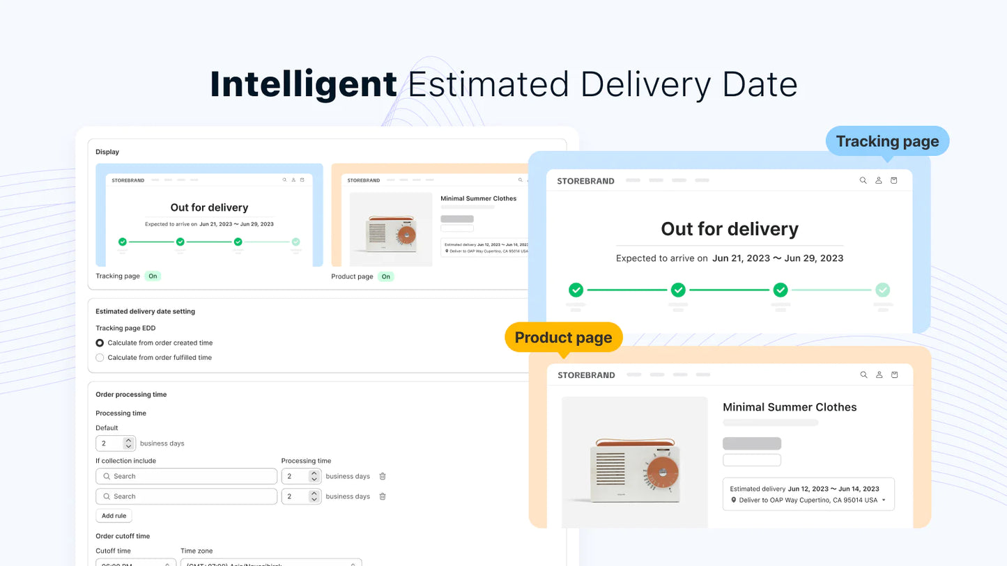 Track123 Order Tracking Upsell intelligent estimated delivery date