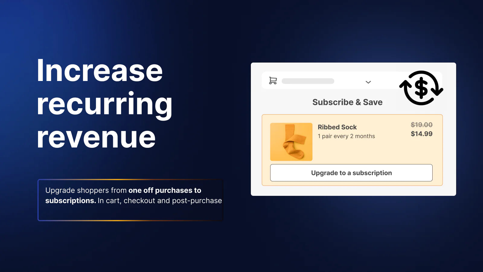 the image shows that you can upgrade to a subscription and can increase recurring revenue