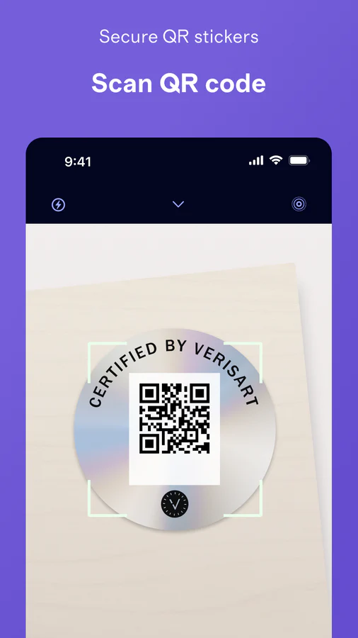 The image shows that you can scan qr code