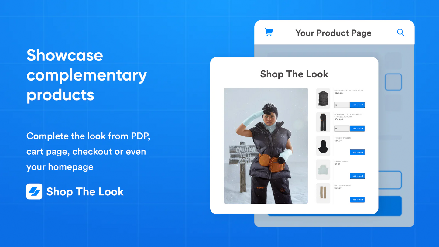 Showcase curated lookbooks product pages upsell customers complementary products 