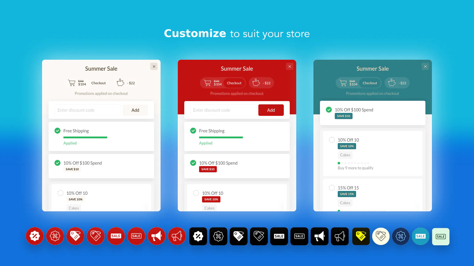 organize discounts savings worked out automatically customers shop
